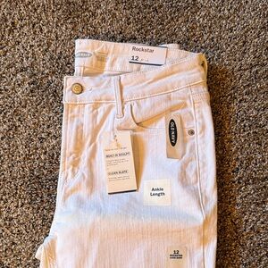 Old Navy Women's Cream Ankle Jeans